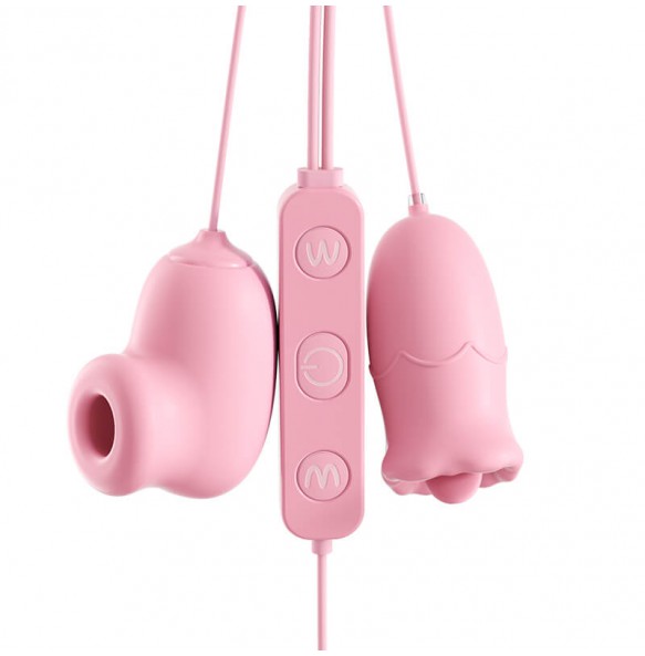 MizzZee - Climax Dual Vibrating Eggs (USB Power Supply - Pink)